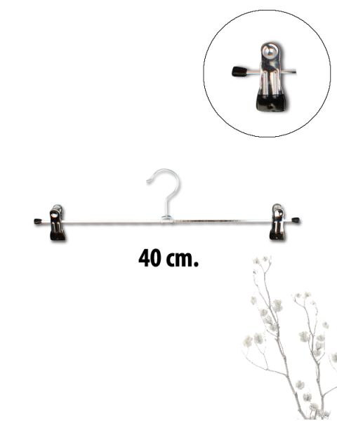 White Wire Metal Hangers - Plain 40cm