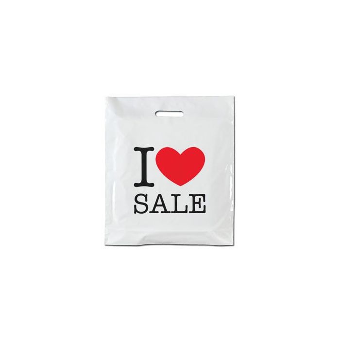 Plastic carrier bags - I ♥ SALE