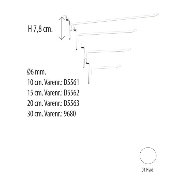 Varekrog - Hvid - t/ rillepanel