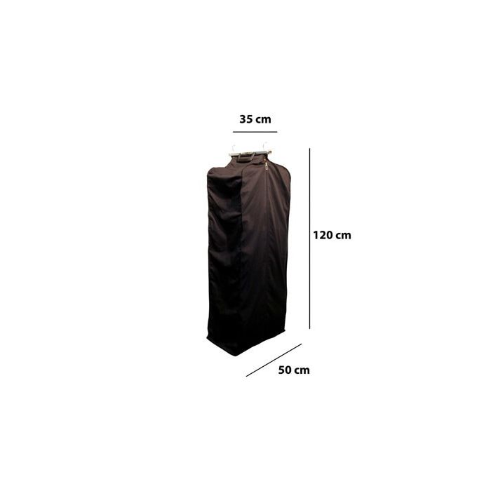 Garment bag with suitcase closure