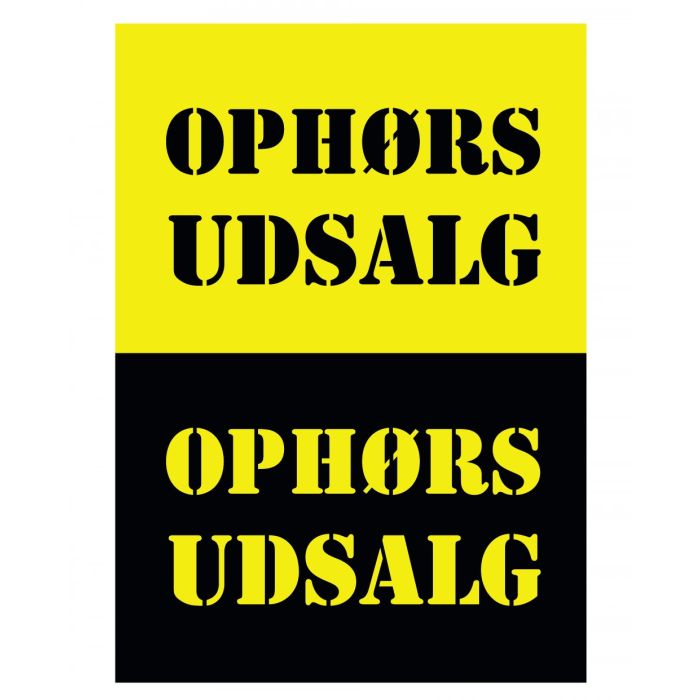 Plakat - Ophørs udsalg - 50 x 70 cm