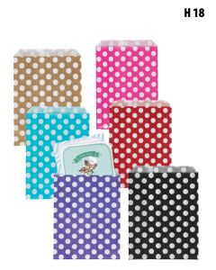 Polka Dot Paper Bags - H 18 cm. 