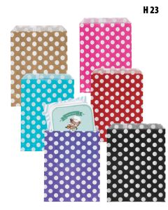 Polka Dot Paper Bags - H 23 cm. 