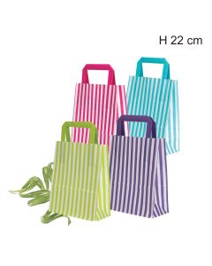 Paper carrier bags - Stripes - H 22 cm. 