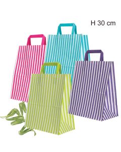 Paper carrier bags - Stripes - H 30 cm. 