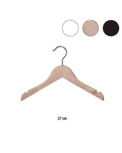 Wooden coat hanger w/ notches - baby