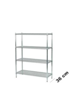 Wire Shelving (122 x 36 x H 160 cm.) - Tubo