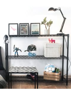 Wire Shelving (122 x 36 x H 90 cm.) - Black