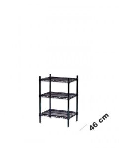 Wire Shelving (61 x 46 x H 90 cm.) - Black