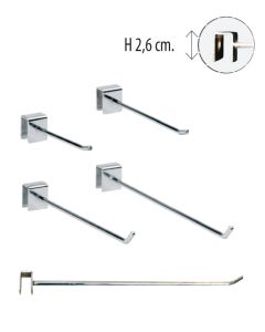 Hooks f/ 12 mm rail - Chrome