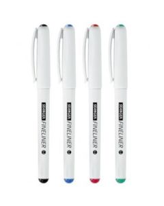 Fin pen - Fineliner. 4 farver 1.4 mm - Tusch