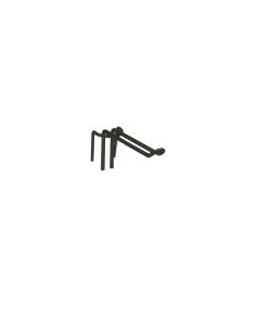 Euro hook - 10 cm. - Gridwall - Black