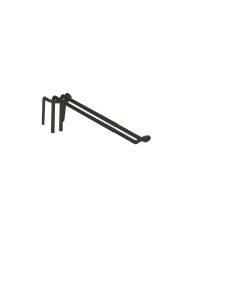 Euro hook - 30 cm. - Gridwall - Black