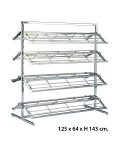 Double Sided Shoe Rack - Chrome